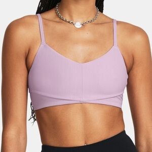 Under Armour UA Meridian Lavender Rib Bralette. Size L. MSRP $60